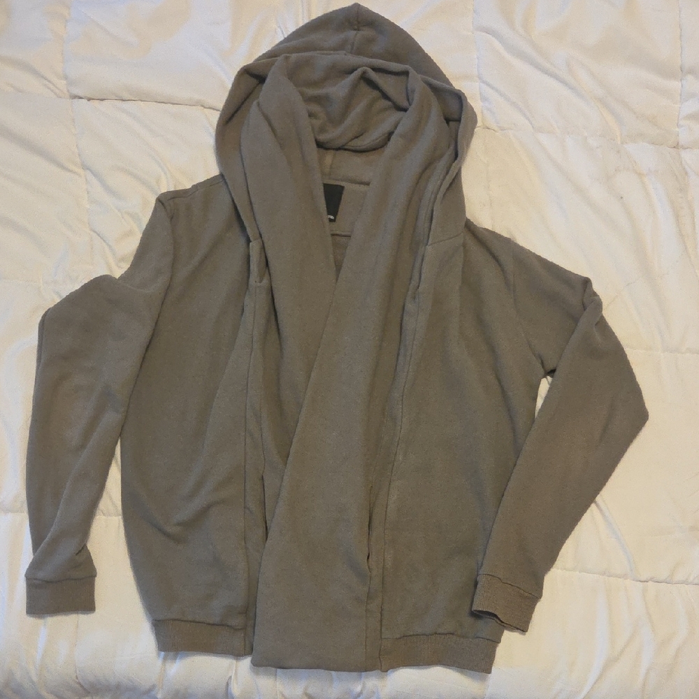 Men's Taupe Hooded Sweater